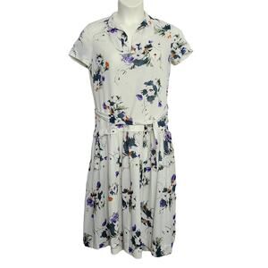 Vintage Dress 60s 70s Floral Size 10 Short Sleeve